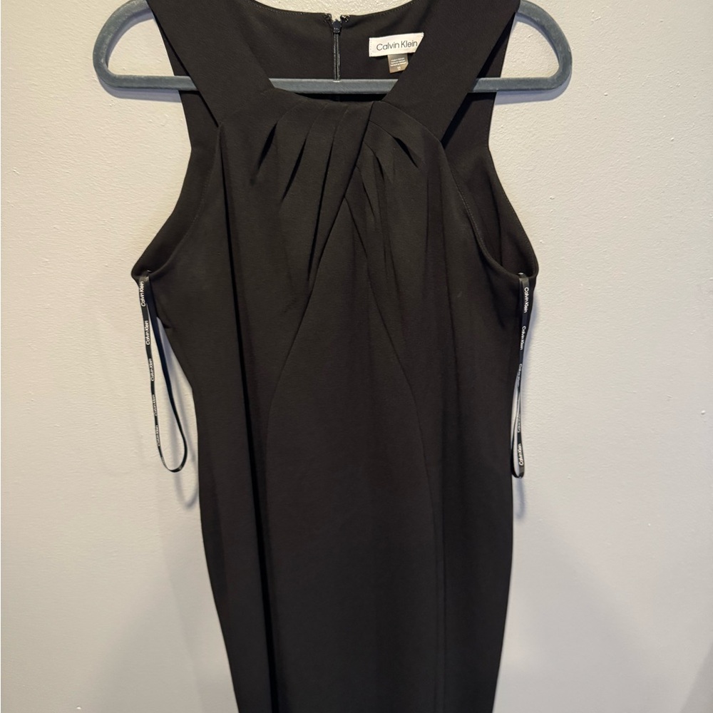 Calvin Klein Black Pleated Midi Dress - Picture 3 of 6
